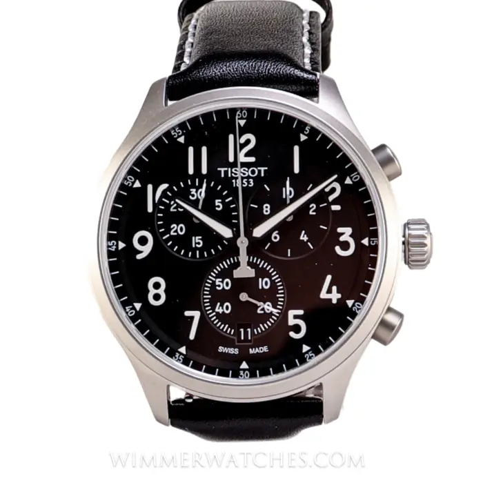 Tissot Chrono XL Classic, 45mm Lederband Schwarz